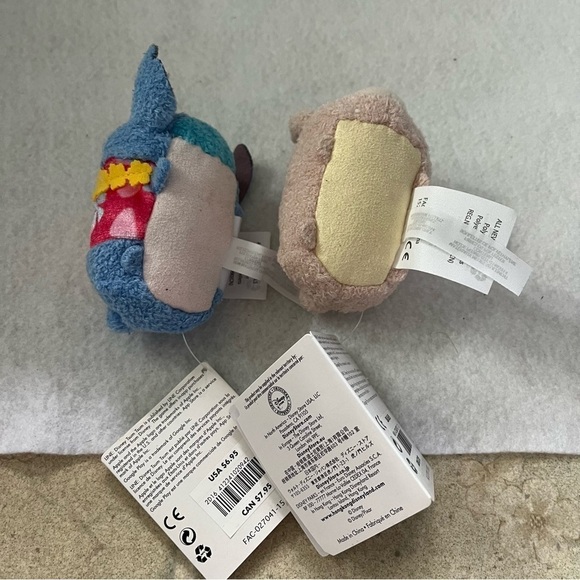 Set of 2 Aulani STITCH & SHELLIE MAE Teddy Bear Tsum Tsum - Picture 5 of 7